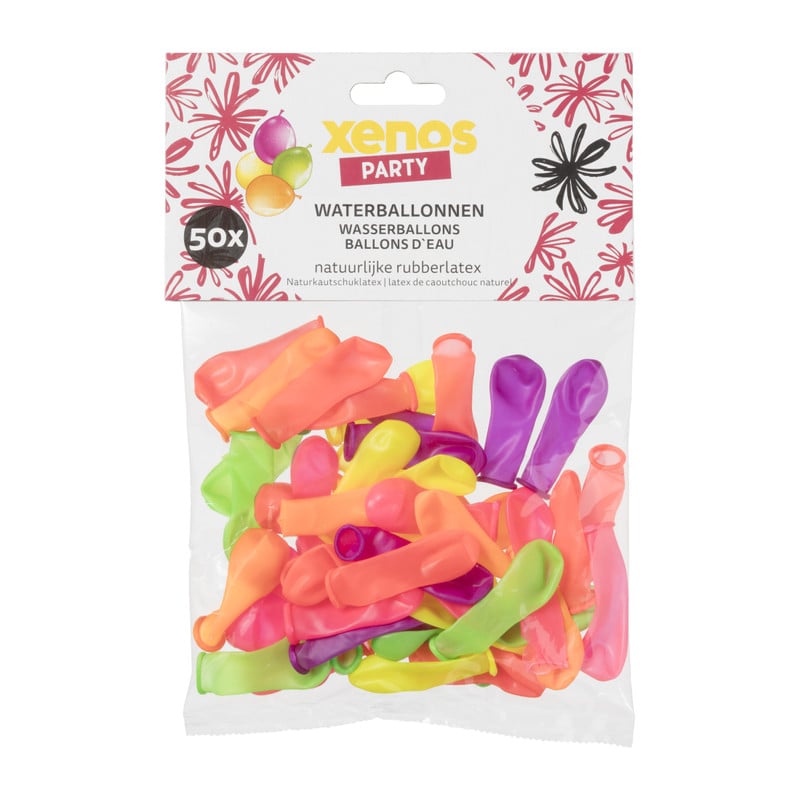 Waterballonnen neon - multikleur - set van 50