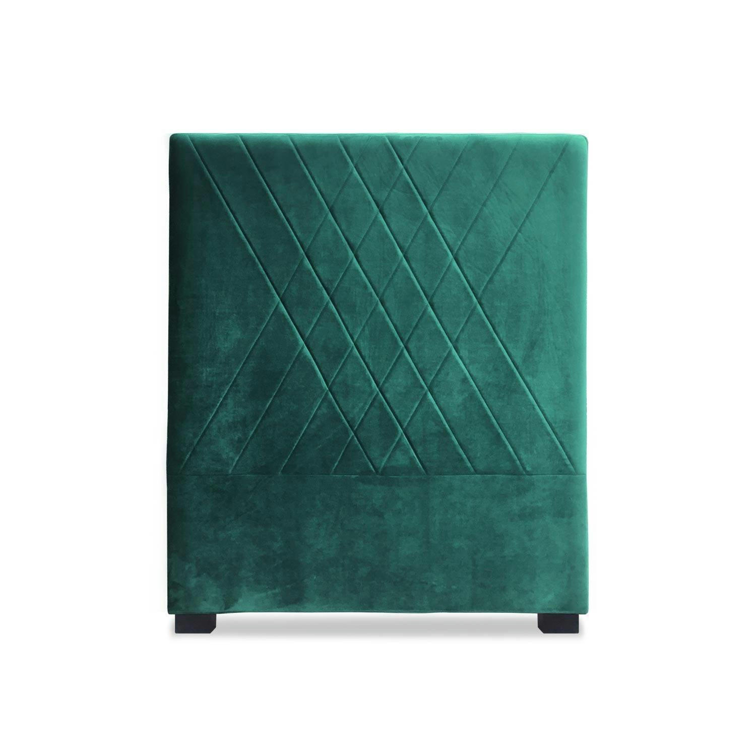 DIAM - Tête de lit 90cm velours vert