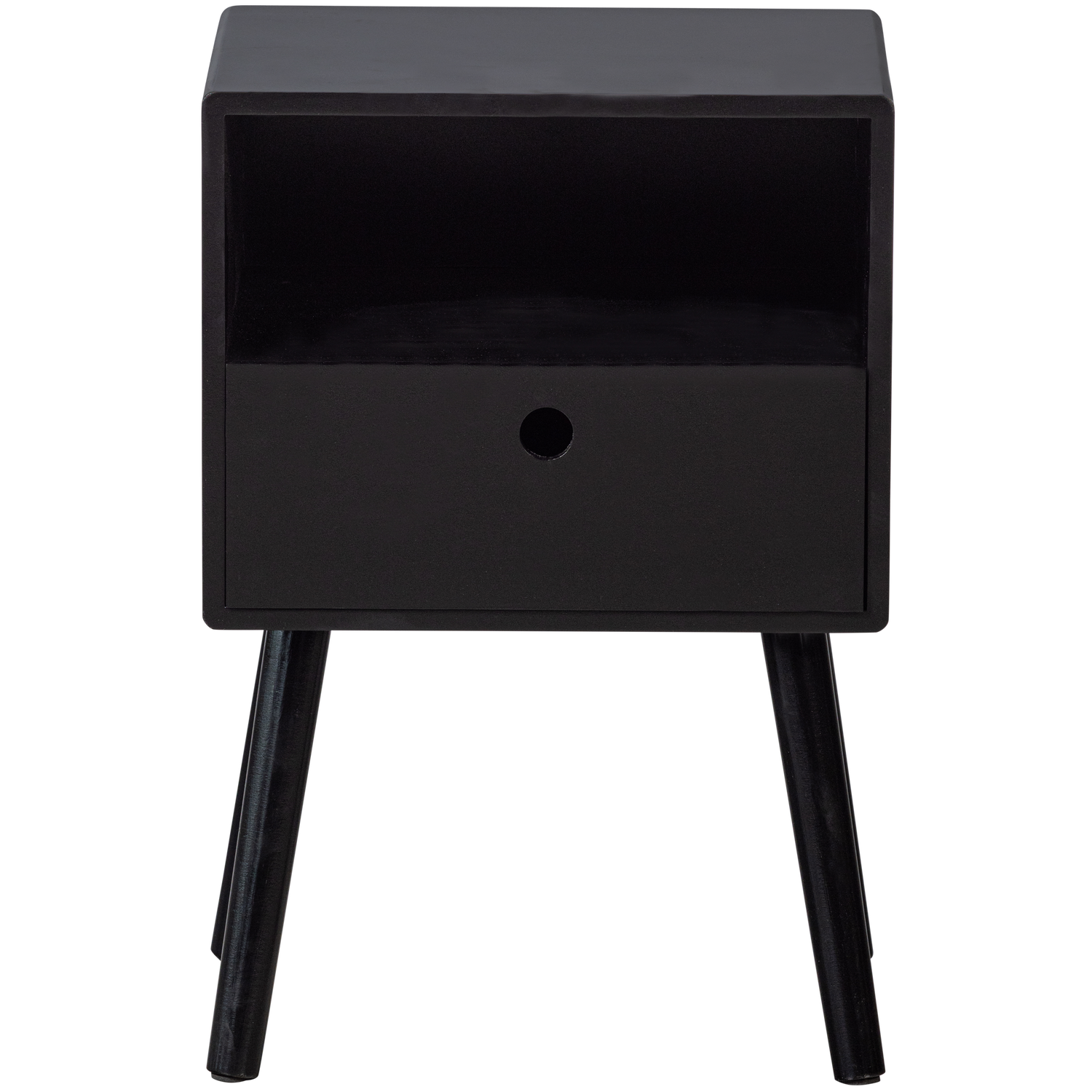 WOOOD nachtkastje Ozzy - Hout - Zwart - 53x36x30