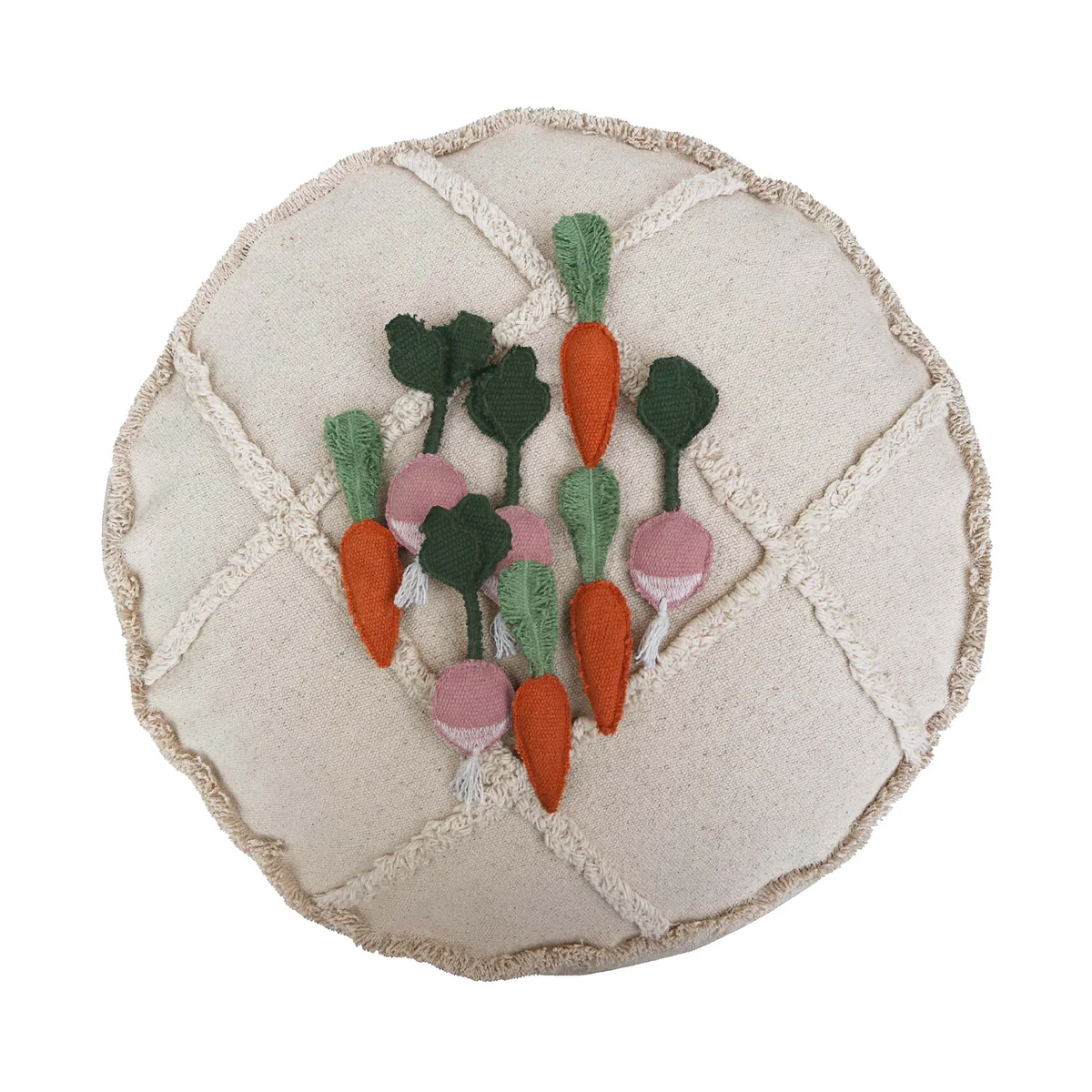 Lorena Canals - Tic-Tac-Toe Pouf, 50 x 50 cm, natur