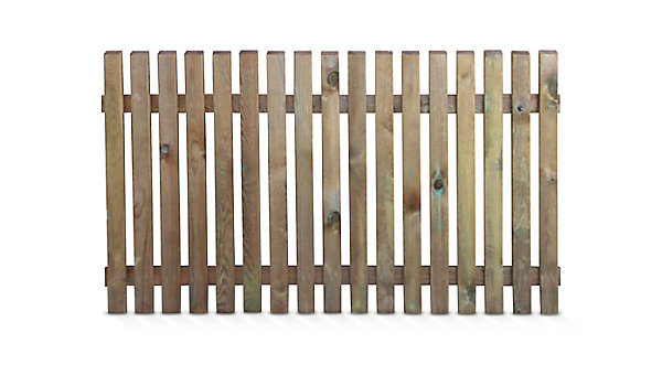 Clôture bois Blooma Fuldda marron 180 x h.100 cm