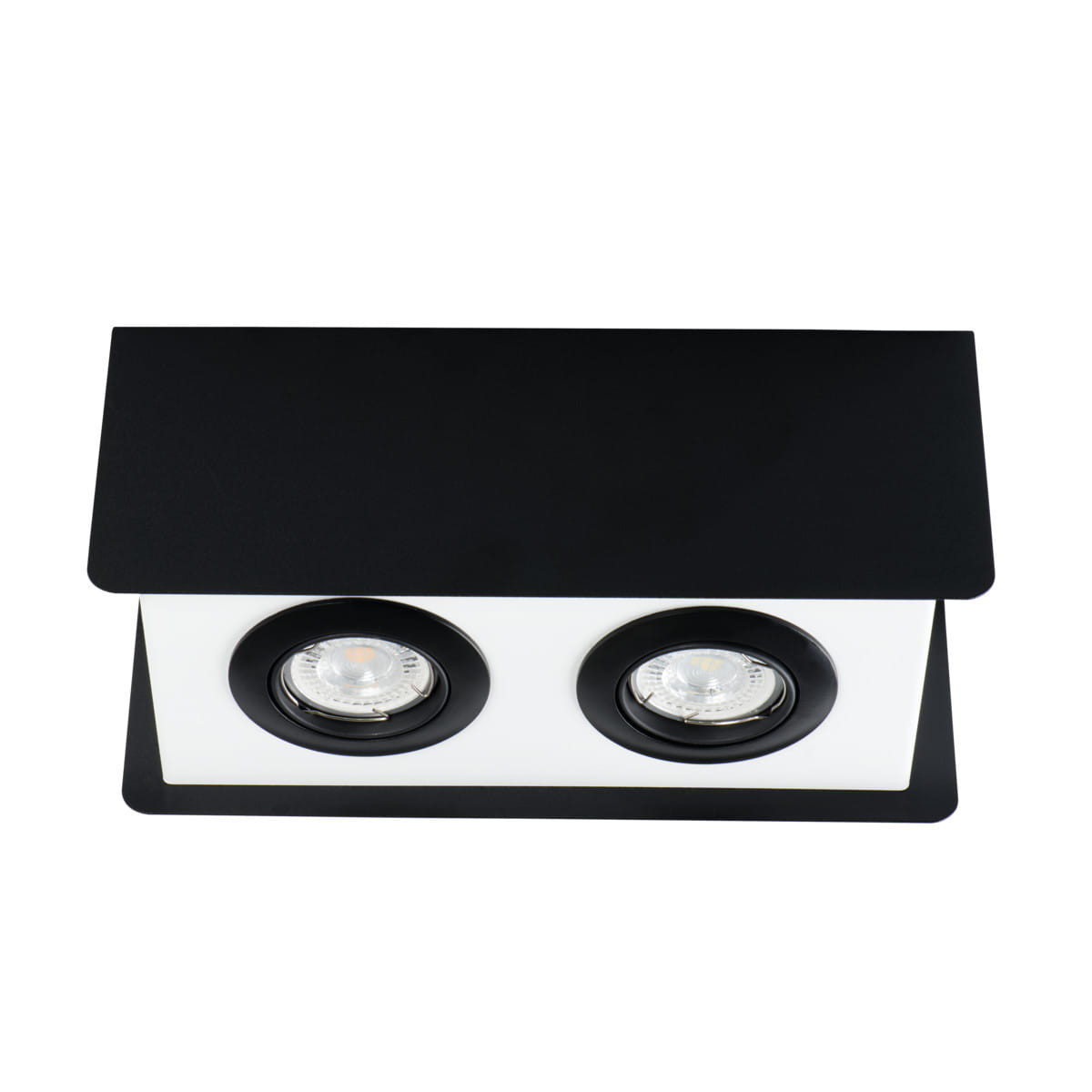 Spot prostokątny czarno-biały TORIM2xGU10x35W wym:11x27x12cm IP20 Kanlux