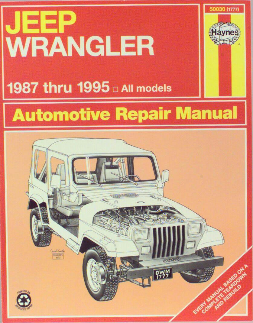 Jeep Wrangler 1987 thru 1995 Haynes Repair Manual, 50030