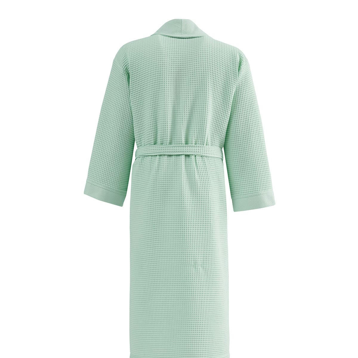 SPA - Peignoir long nid d'abeille col chale Menthe XL