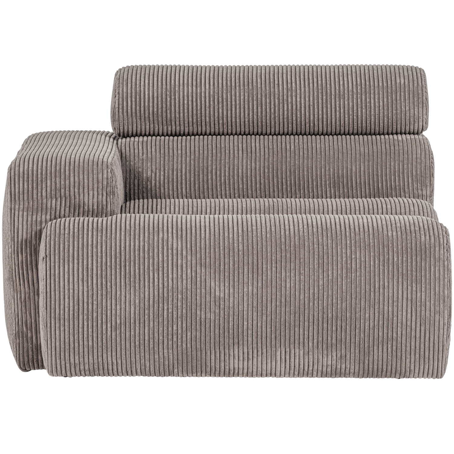 WOOOD 1-zits element bank arm rechts Novi - Ribstof - Zand - 86x109x113