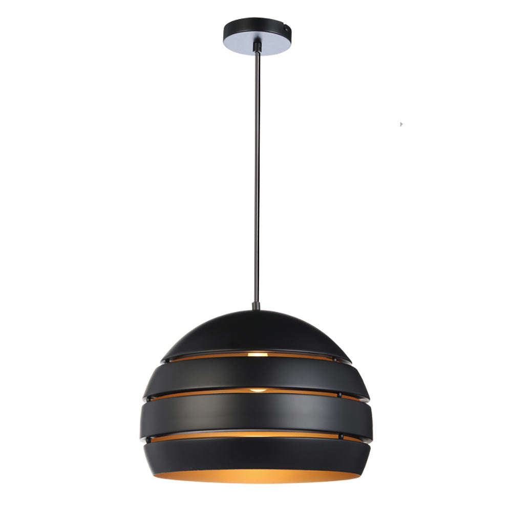 Freelight hanglamp Djarin - 1 lichts - 48 x 150  cm - zwart goud