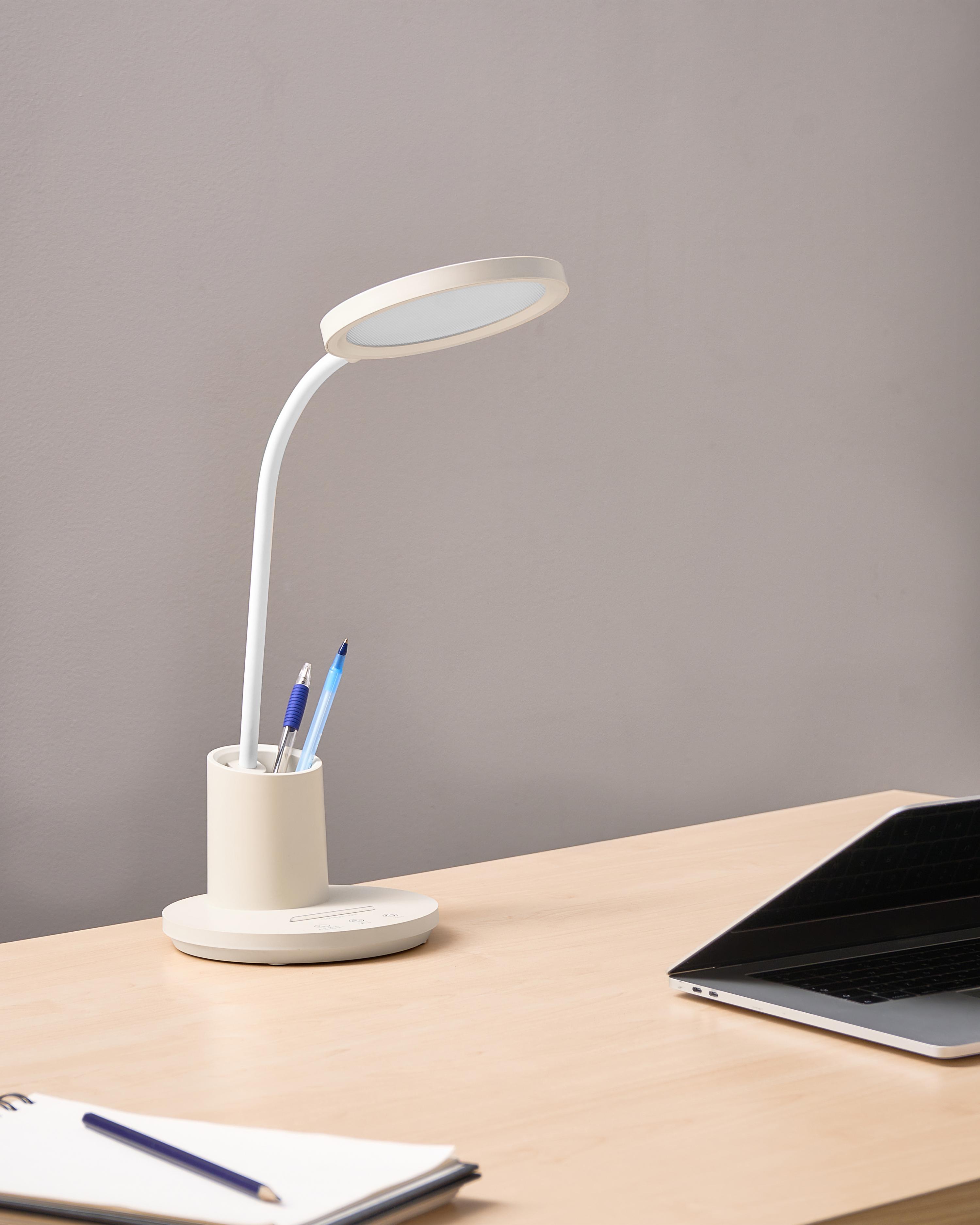 LED Desk Lamp VELA with Dimmer Light Beige