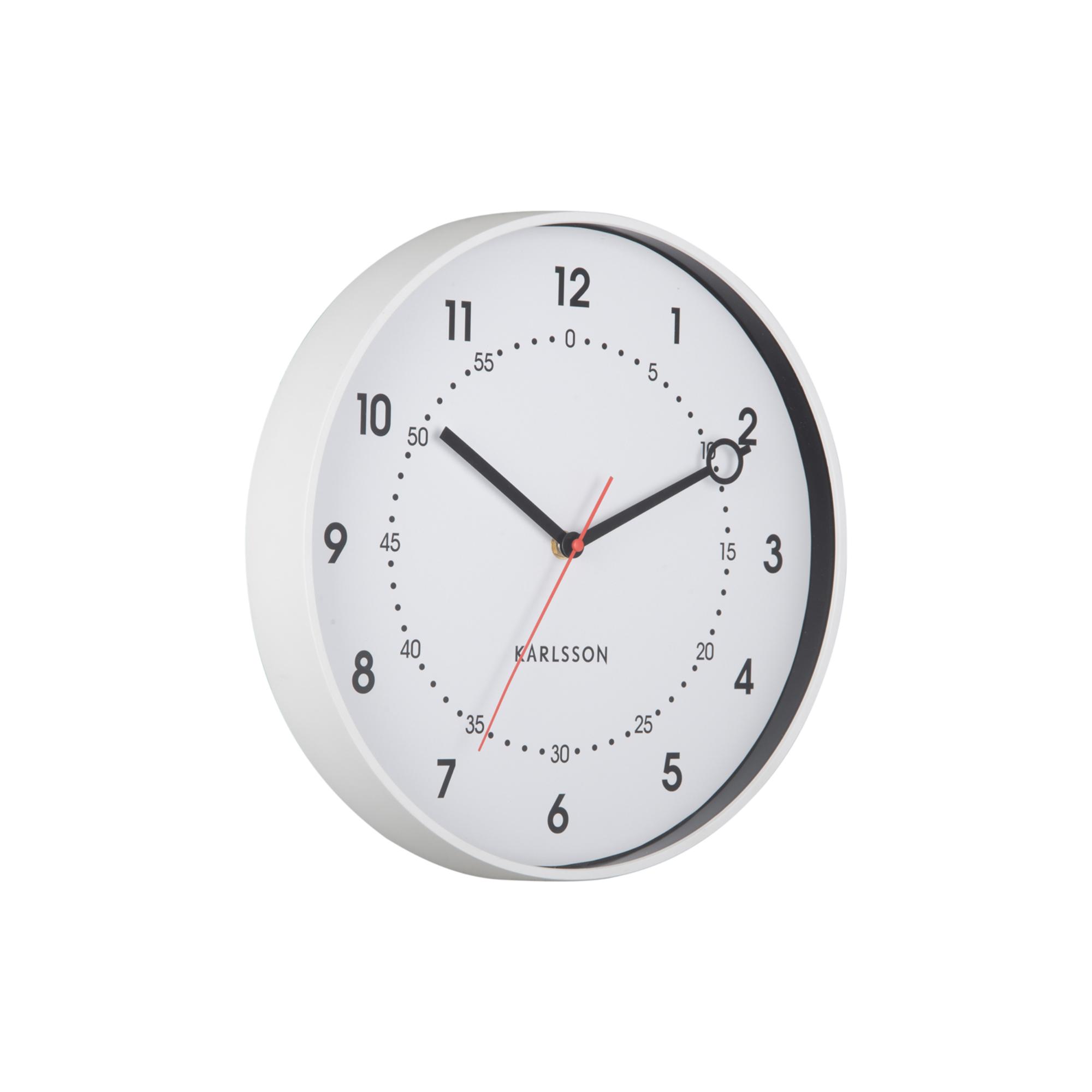 Karlsson wandklok Fresco - wit - Ø31.5cm