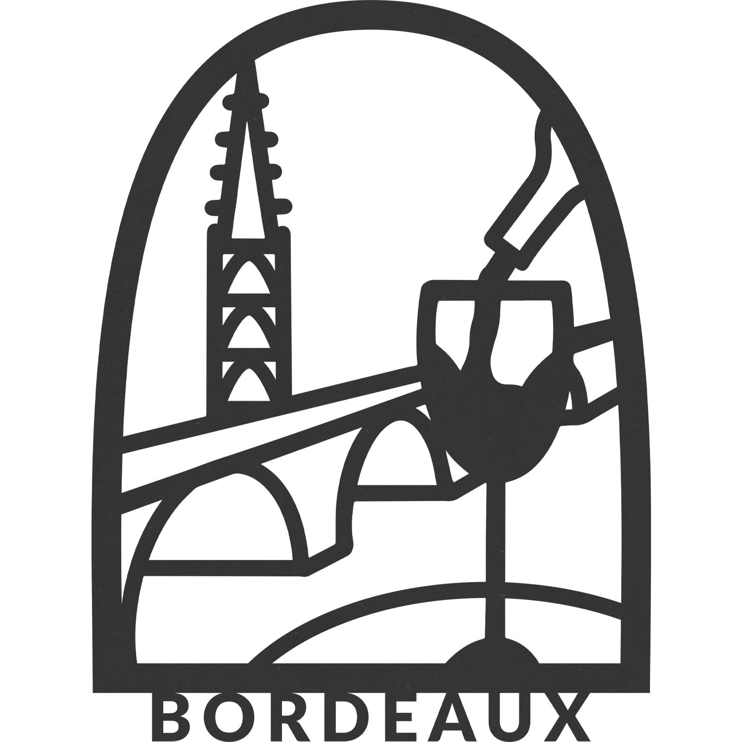 - Tableau en bois noir Bordeaux 28x37,5cm