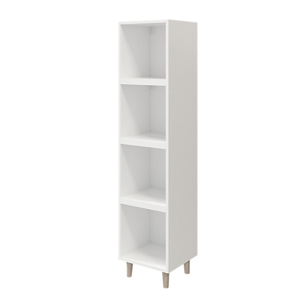 Colonne de rangement sur pieds blanche GoodHome Atomia H. 161 x L. 37,5 x P. 35 cm