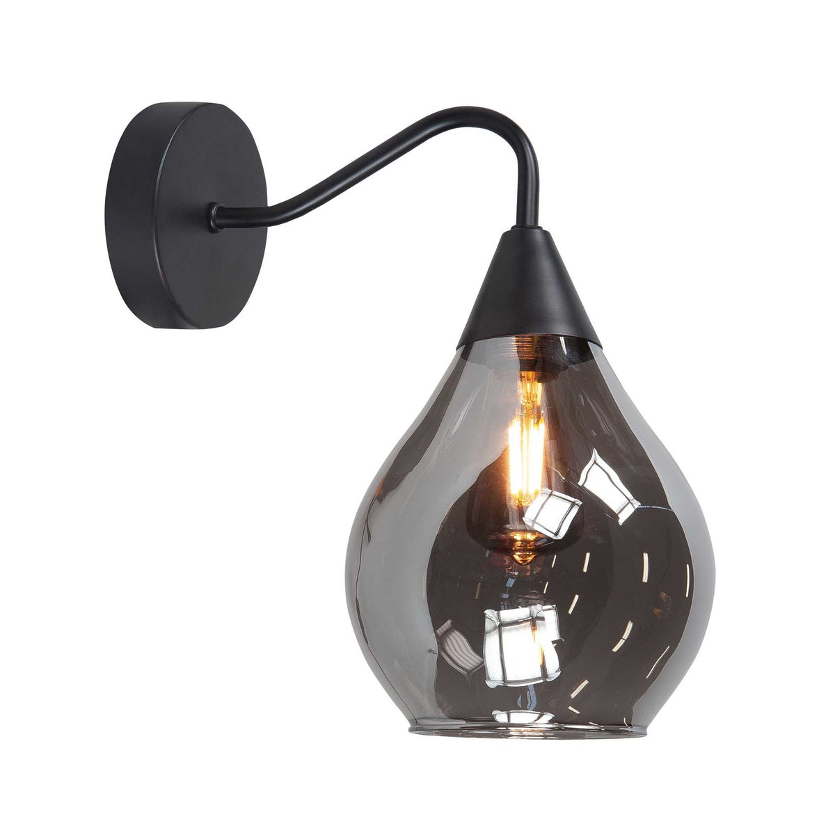 Highlight wandlamp Cambio - 1 lichts - 22 x 27  cm - zwart