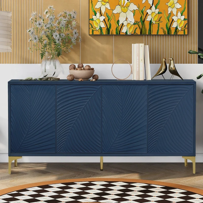 4-Door Sideboard with Adjustable Shelves,Multi-Functional Storage Cabinet for Home Organization