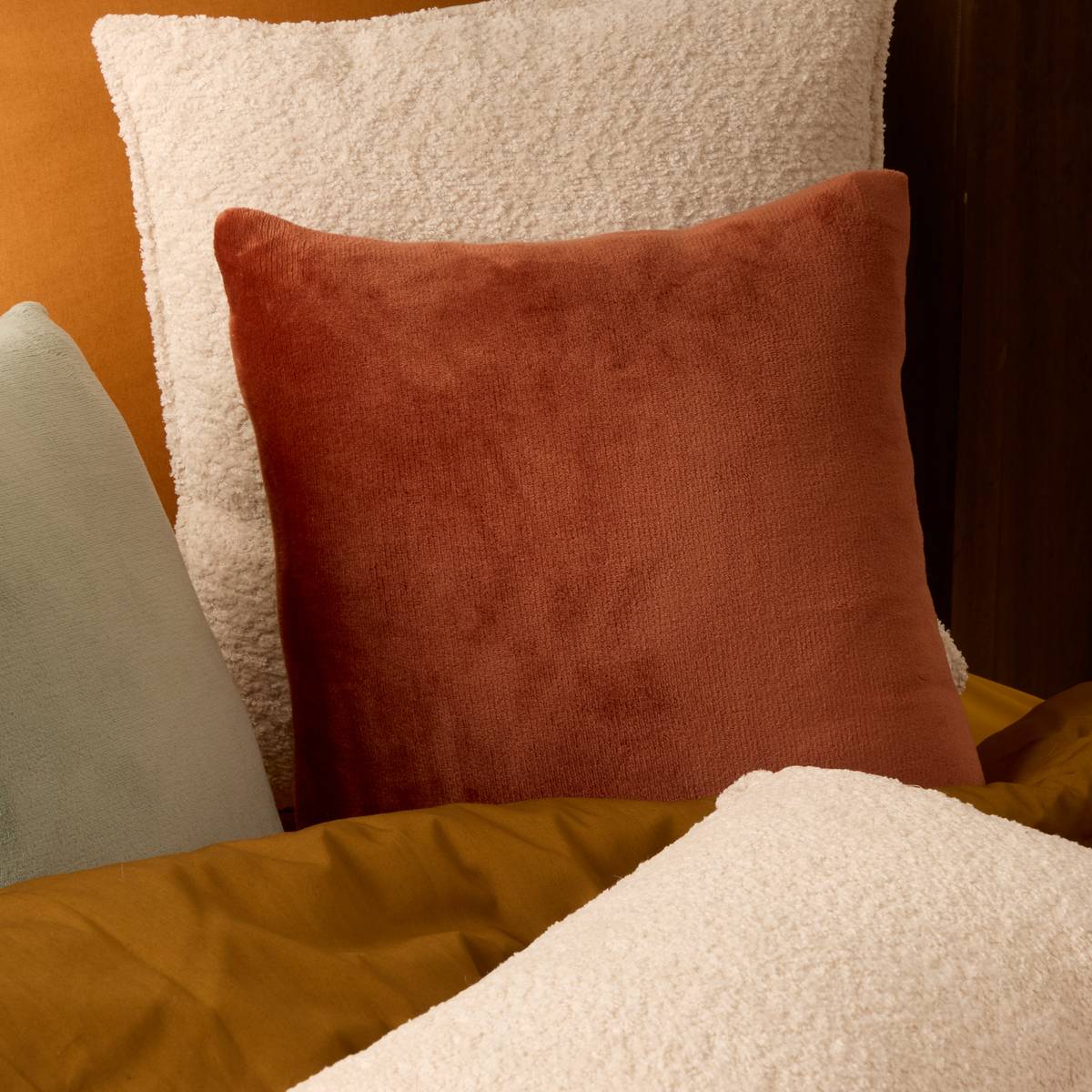 Cushion "Ollis" Terracotta, 38x38 cm