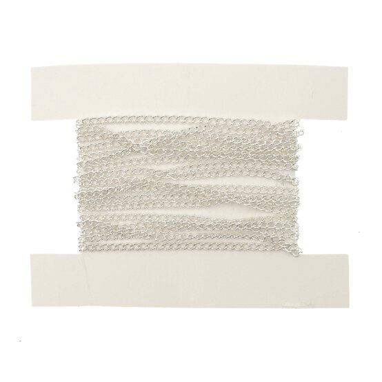 Silver Light Curb Chain 3mm x 3m