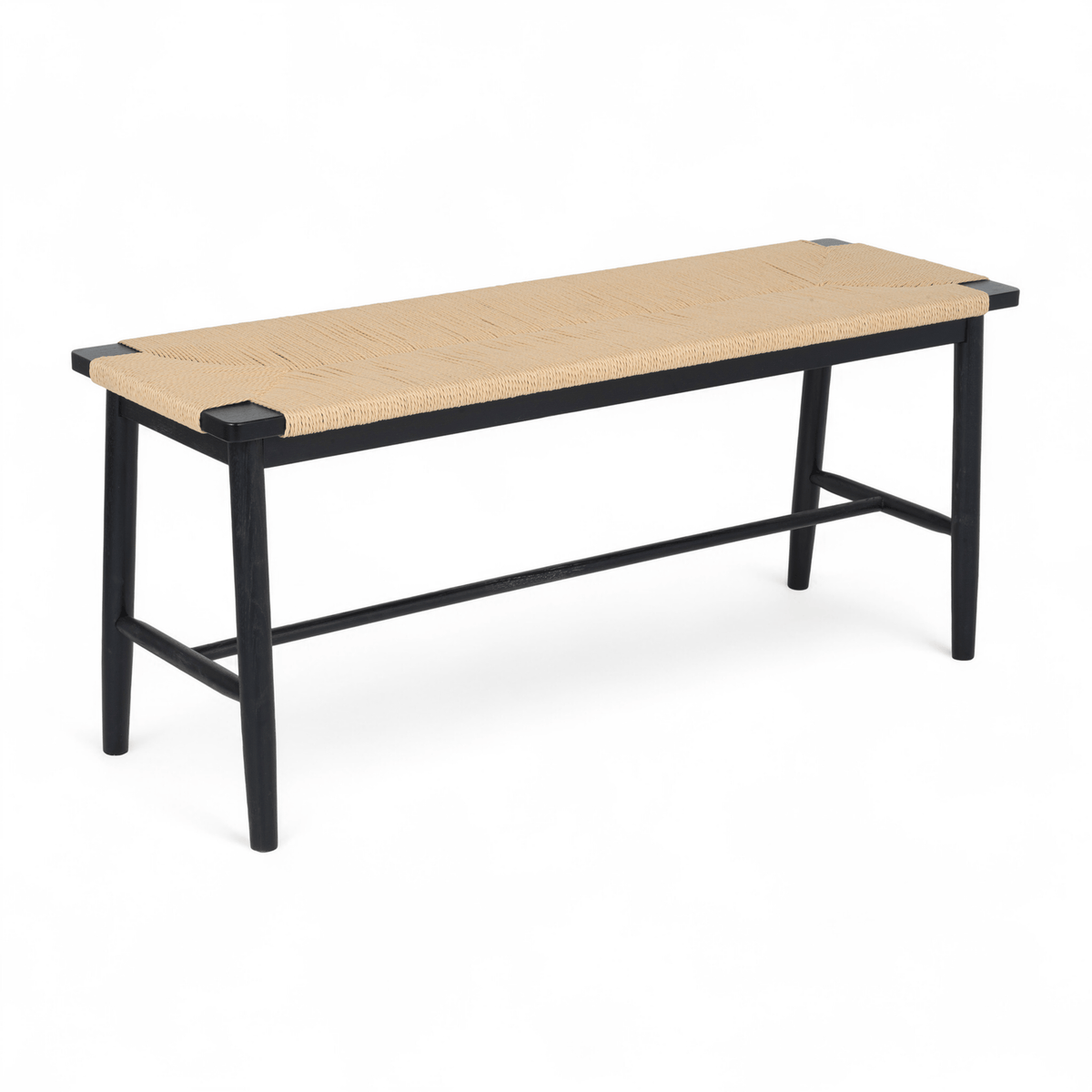 Furnhouse bankje Prime - Zwart - Papiergaren - 35x110x47