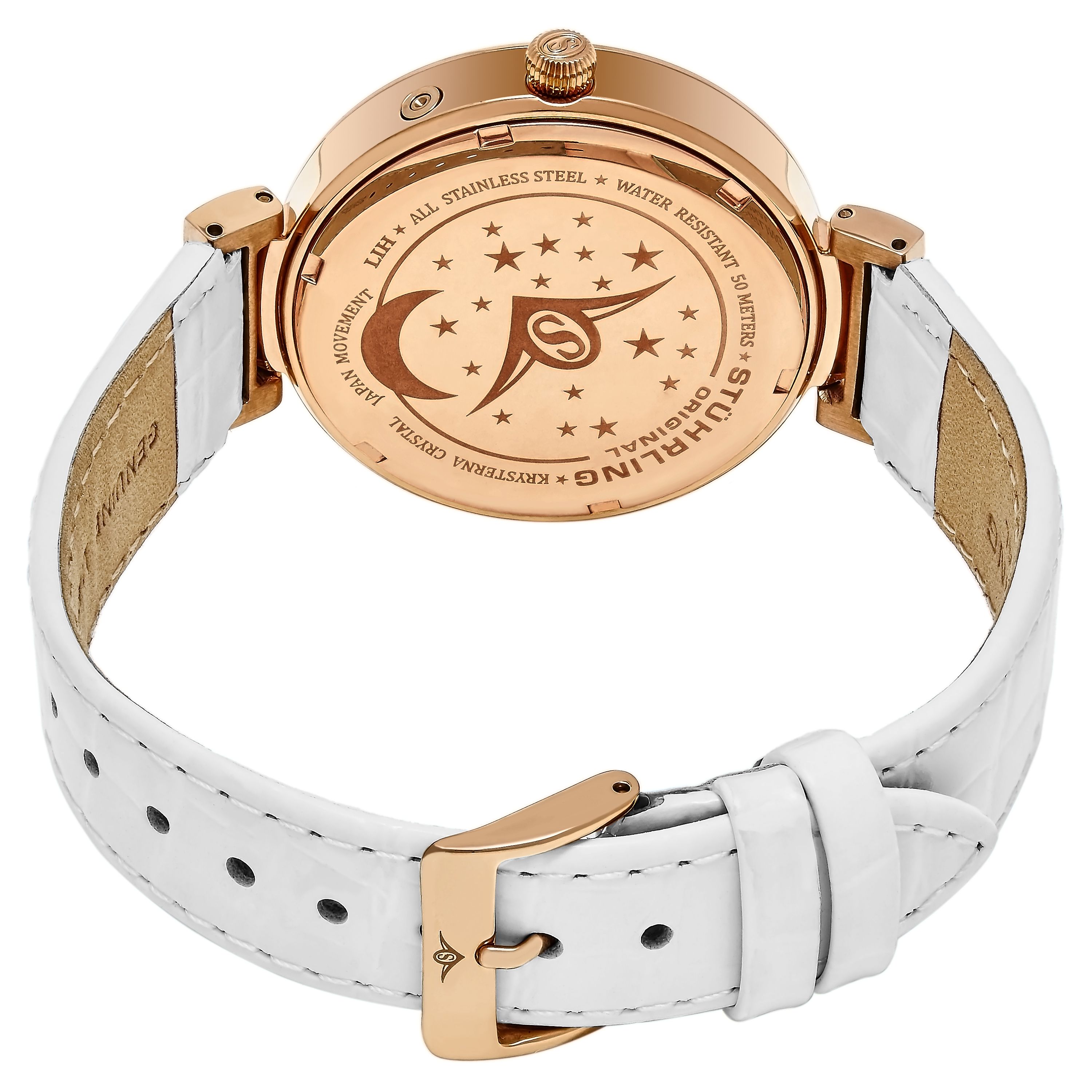 STÜHRLING Original Women's Watch Swiss Quartz movement Multifunction 39MM Case, Leather Strap