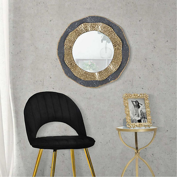 Miroir en métal Shai Dark 65.5x5 cm