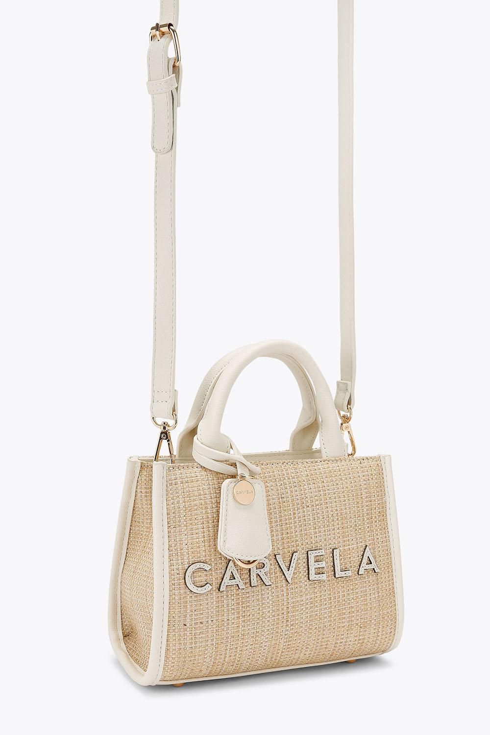 Carvela Frame Raffia Micro' Bag