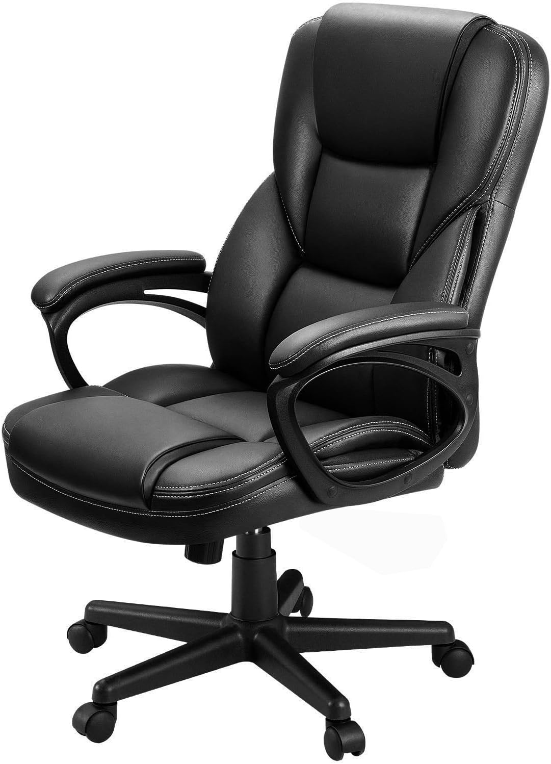Furmax Office Executive Chair High Back Adjustable Managerial Home Desk Chair, Swivel Computer PU Leather Chair with Lumbar Support