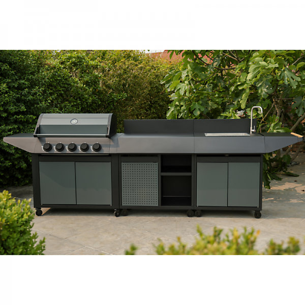 Cuisine Extérieure Complète BURN 80 Premium Barbecue Gaz 5 Brûleurs