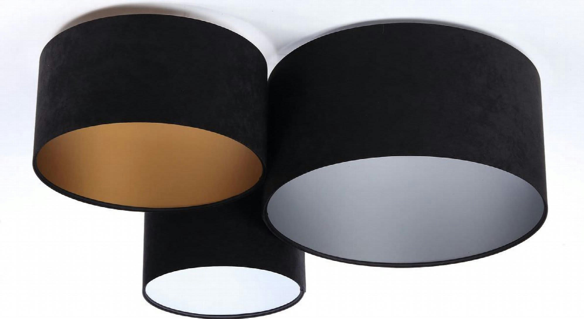 TRIO - Plafonnier Tissu Noir