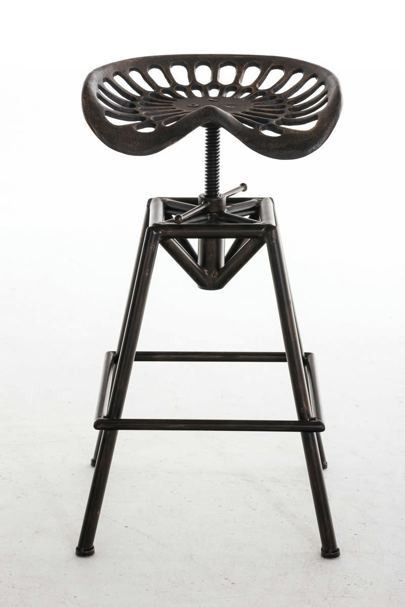 SAMSON - Tabouret de bar industriel réglable en métal Bronze