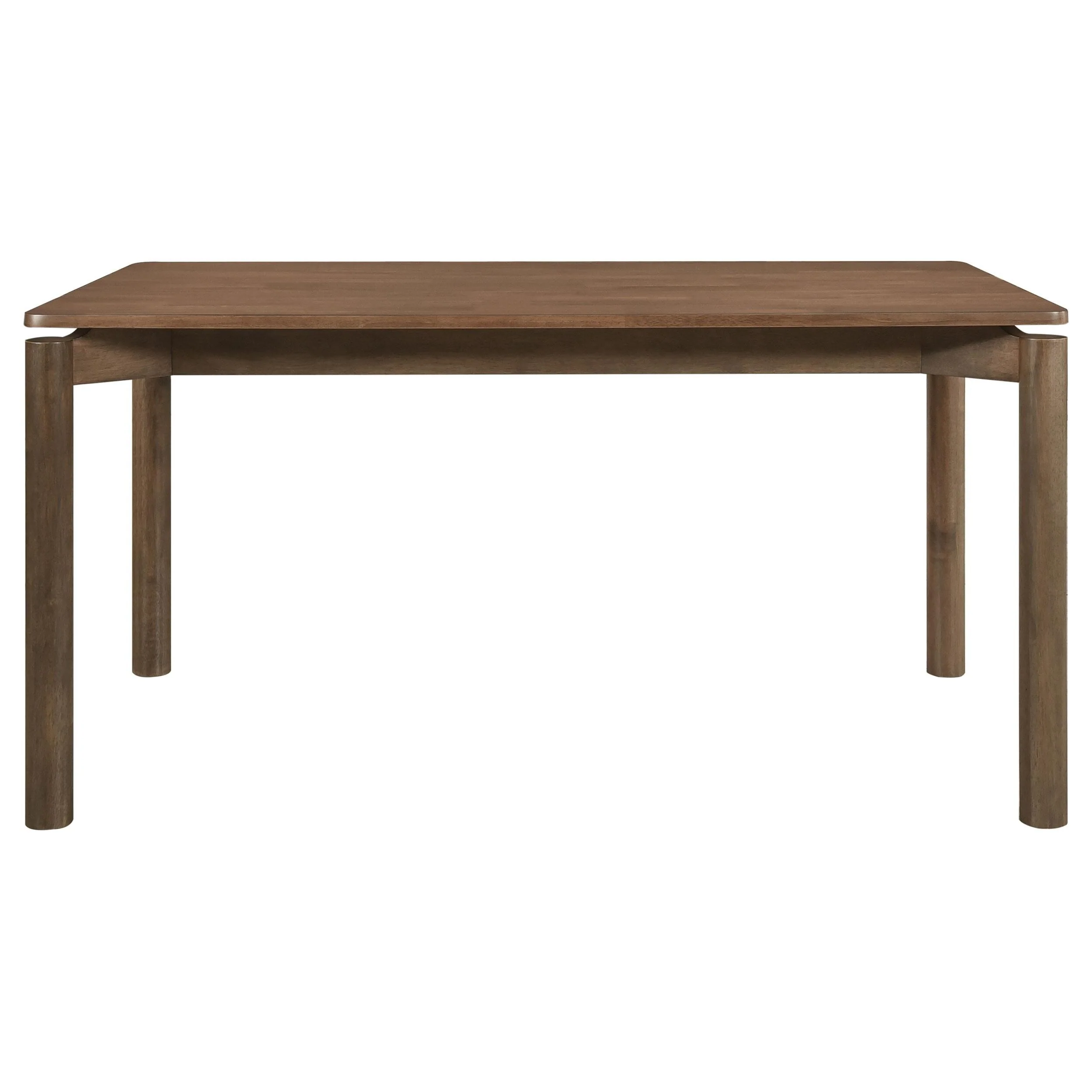 Rida Dining Table, Rich Dark Brown Hardwood, Rectangular 59 Inch Top