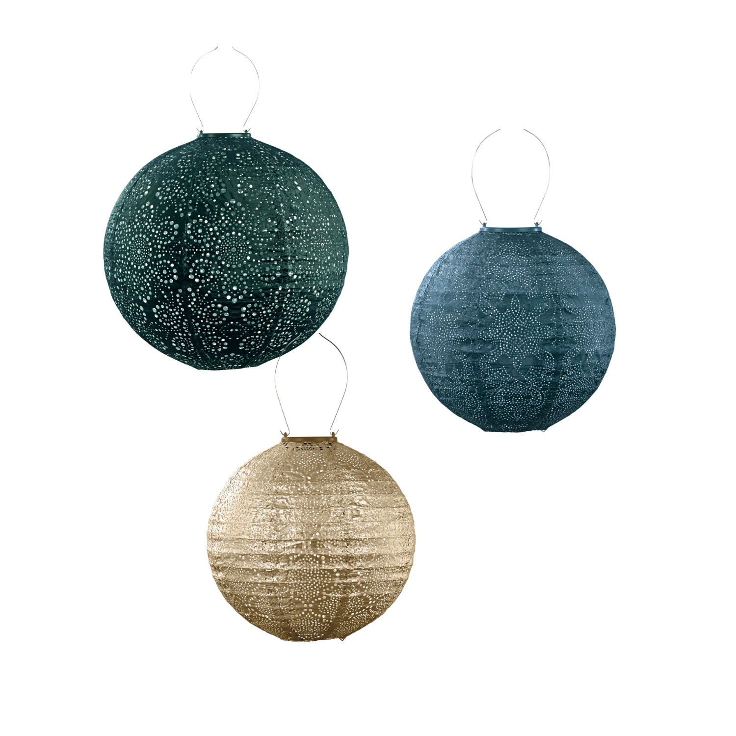 Lumiz solar lampion - rond set - 3 stuks