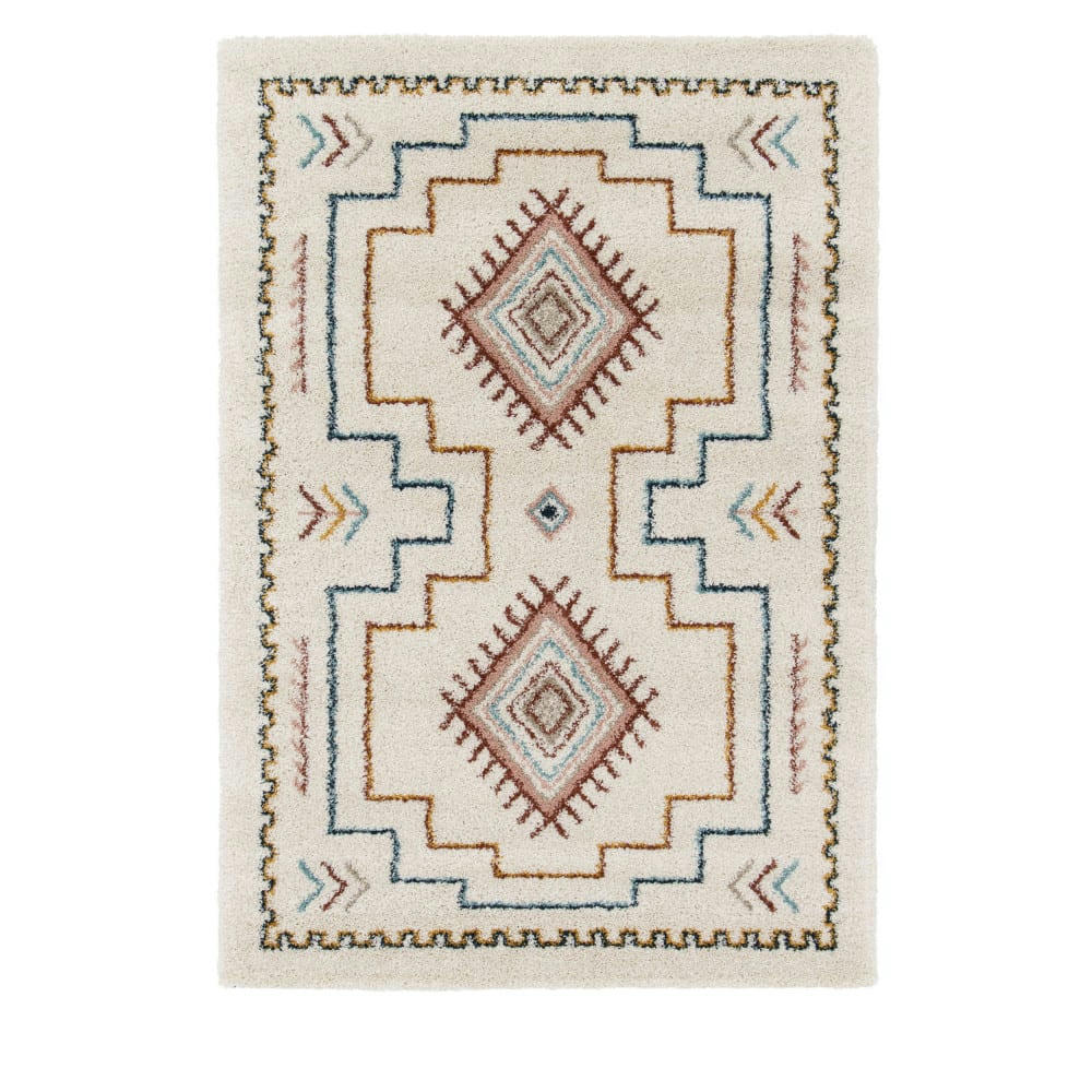 OLIE II - Tapis d'inspiration berbère ecru 120x170 cm
