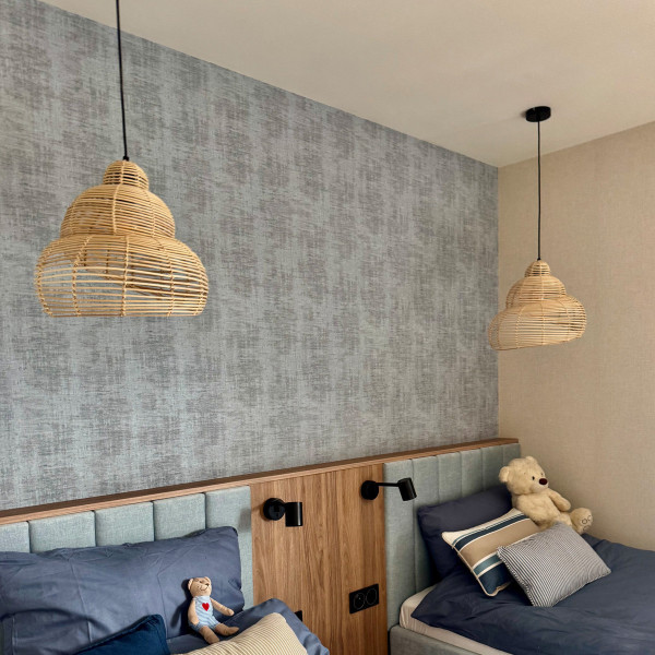 Lampa wisząca jasno-brązowa SHELLA 1xE27x15W Light Prestige