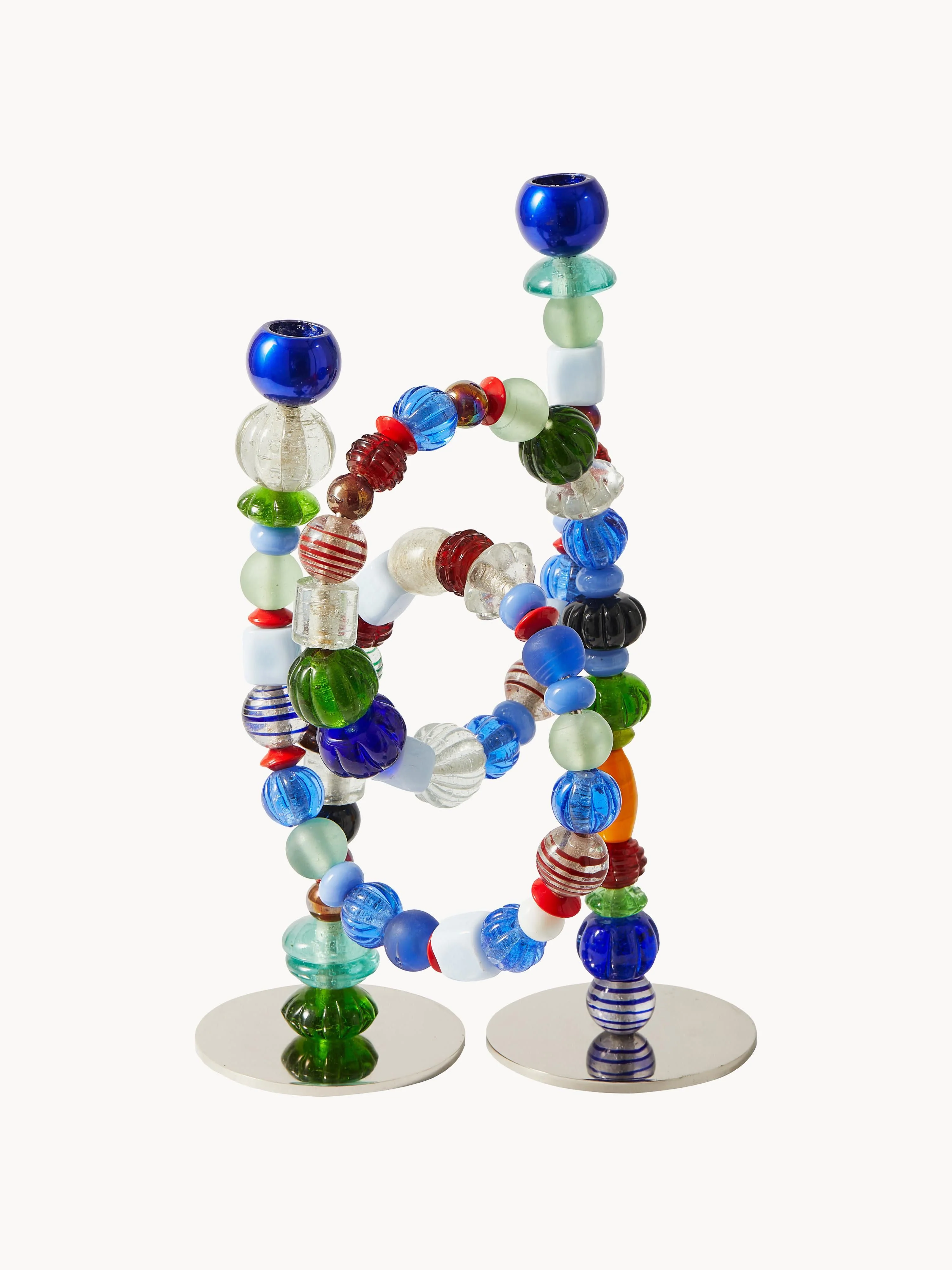 Handgefertigter Kerzenhalter Beads