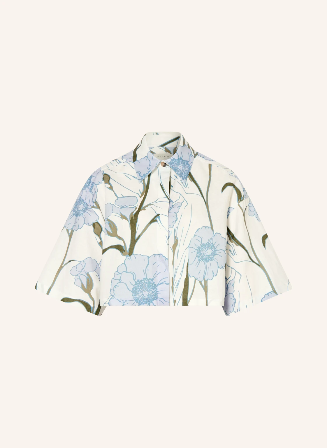 TED BAKER Cropped-Bluse BARA mit Leinen und 3/4-Arm