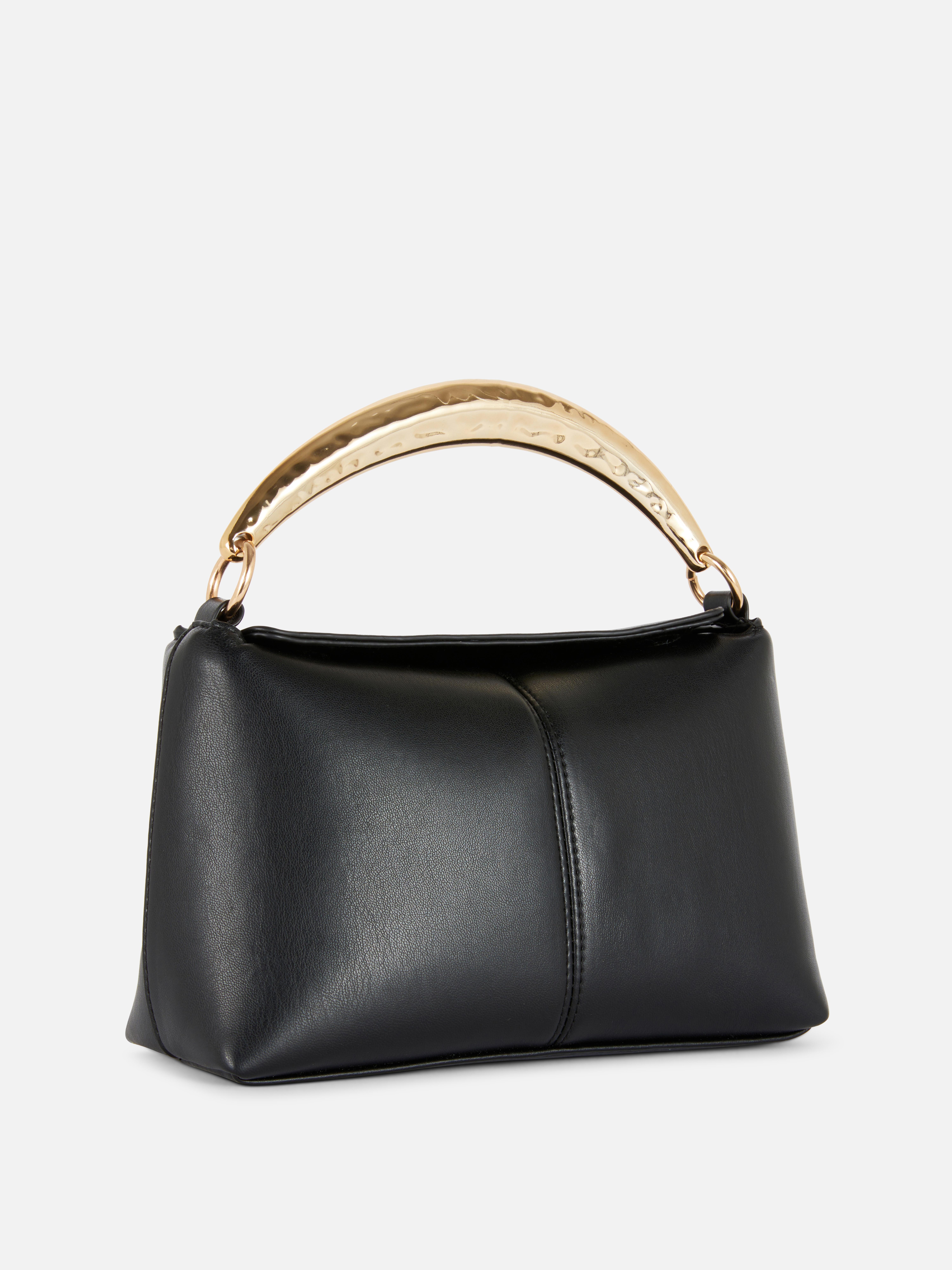 Metal Top Handle Crossbody Bag