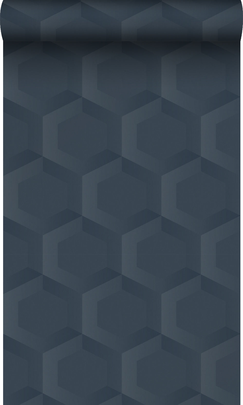 Origin Wallcoverings behang 3d hexagon motief donkerblauw - 53 cm x 10.05 m - 348022