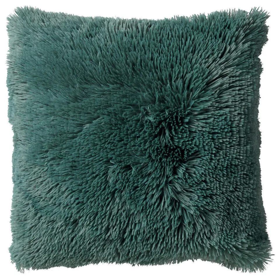 KUSSENSET - 4-delig Fluffy & Velvet - 45x45 cm - inclusief binnenkussens - groen