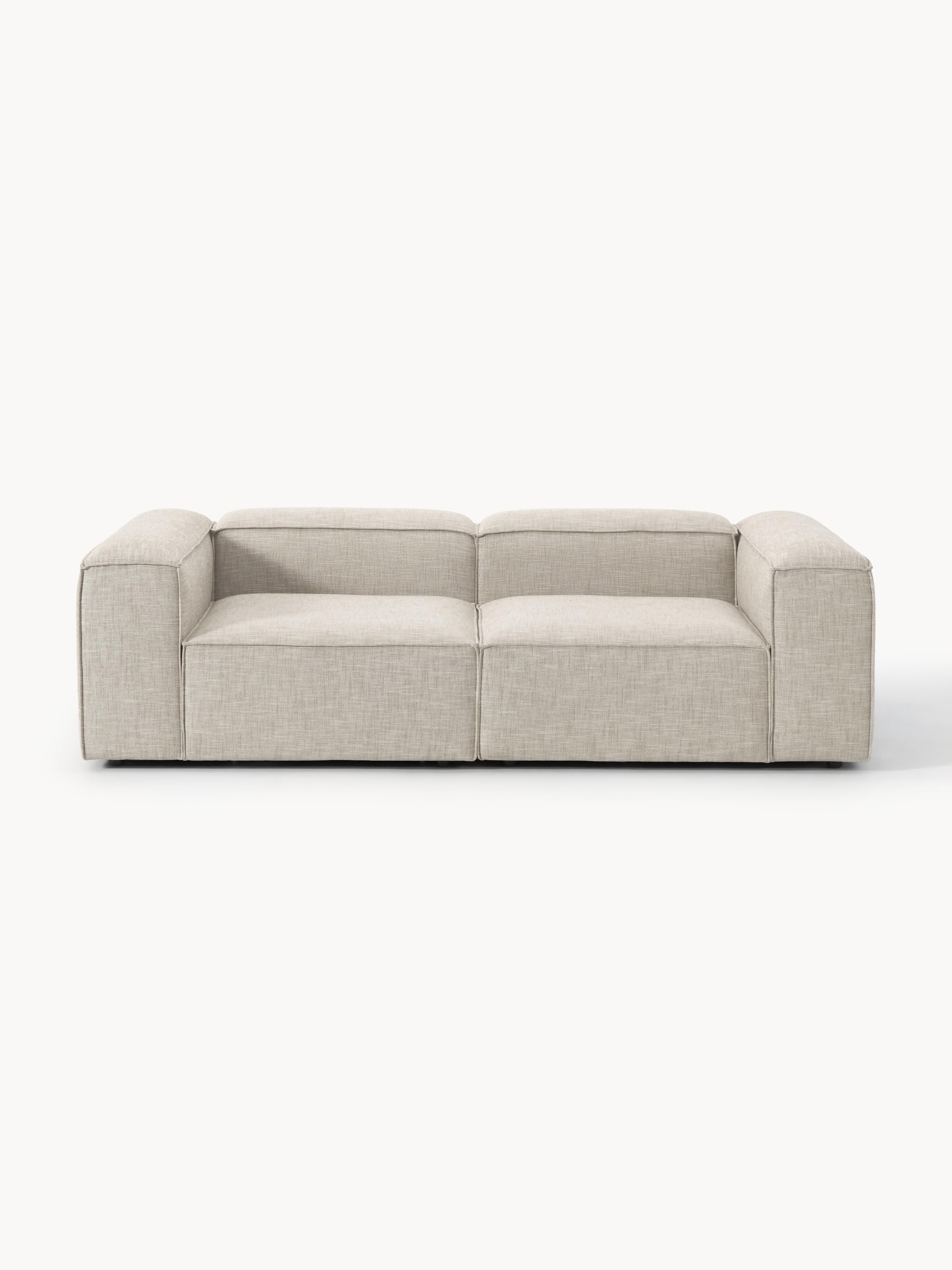 Modulares Sofa Lennon (3-Sitzer) aus Leinen-Mix