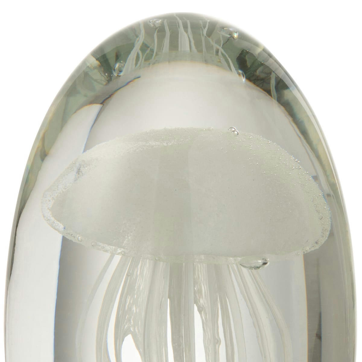 - Presse-papiers en verre blanc 8.5x8.5x16 cm