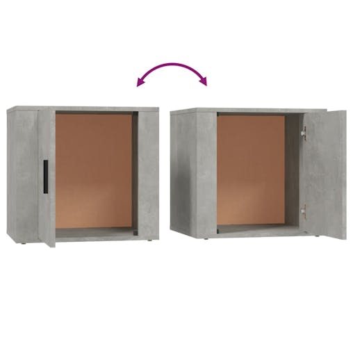 NNEVL Bedside Cabinet Concrete Grey 50x39x47 cm