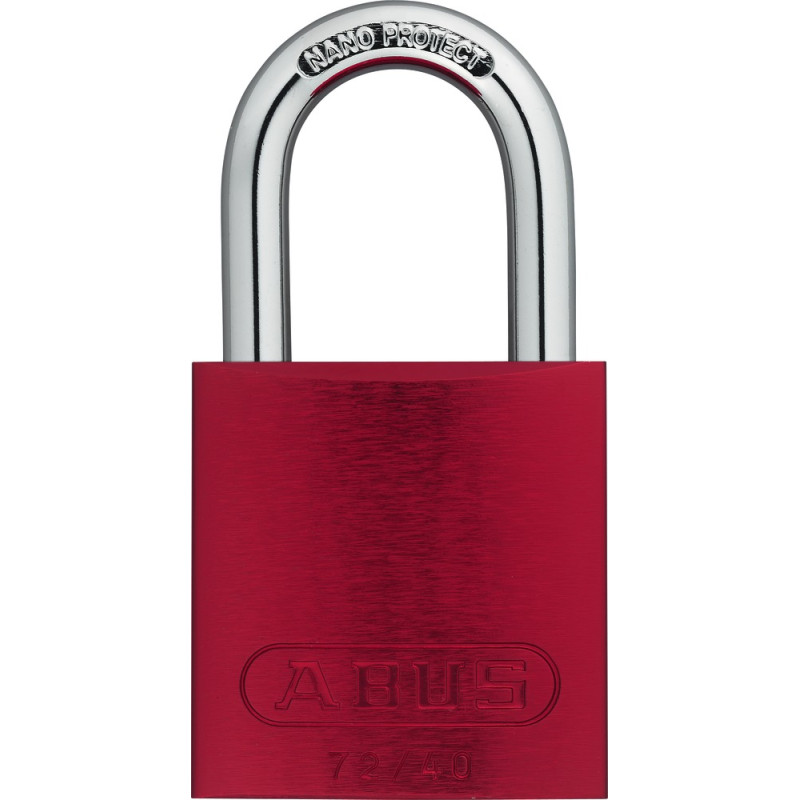 Cadenas à clé en aluminium série 72 rouge 40 mm ABUS