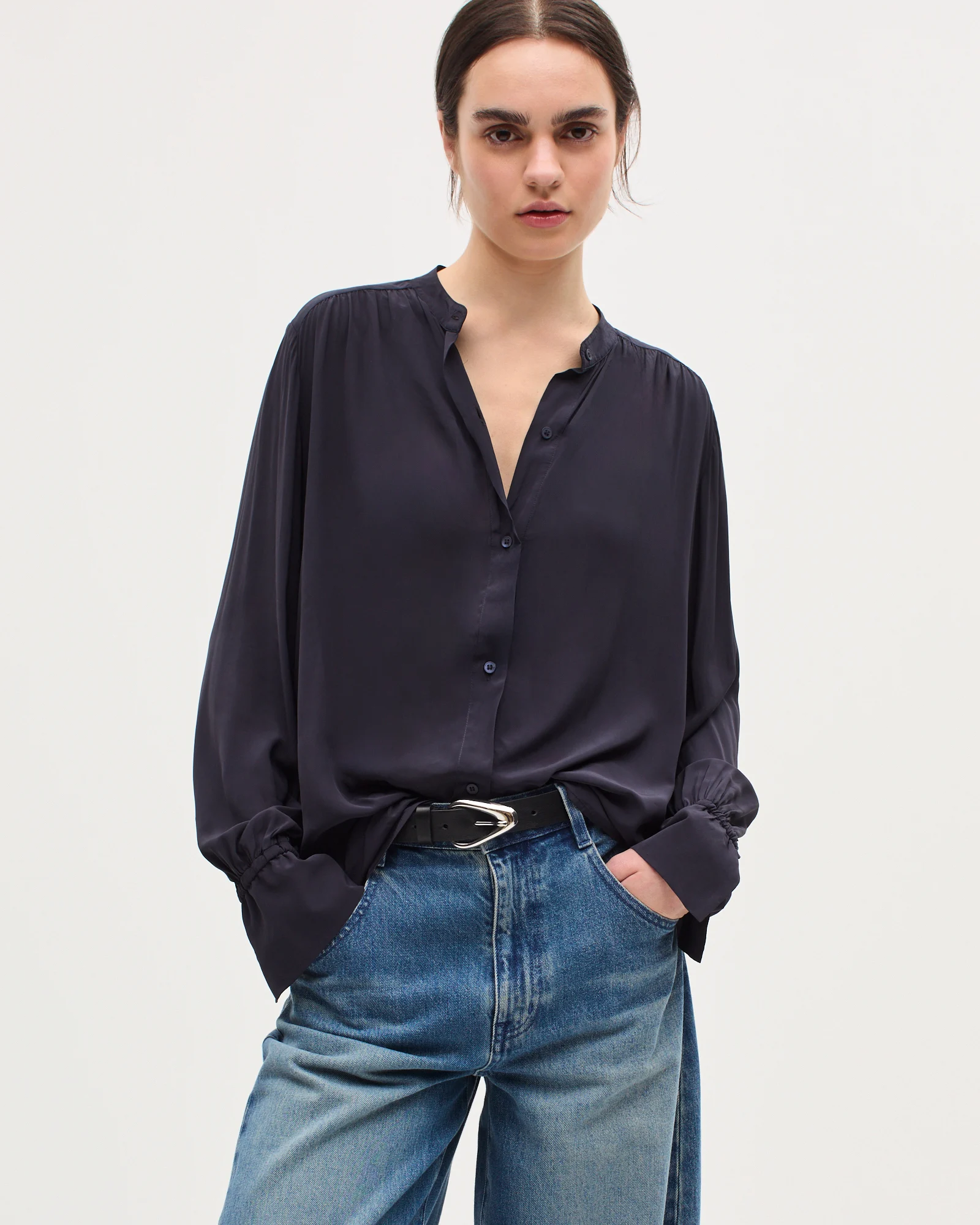 Chemise fluide à manches longues