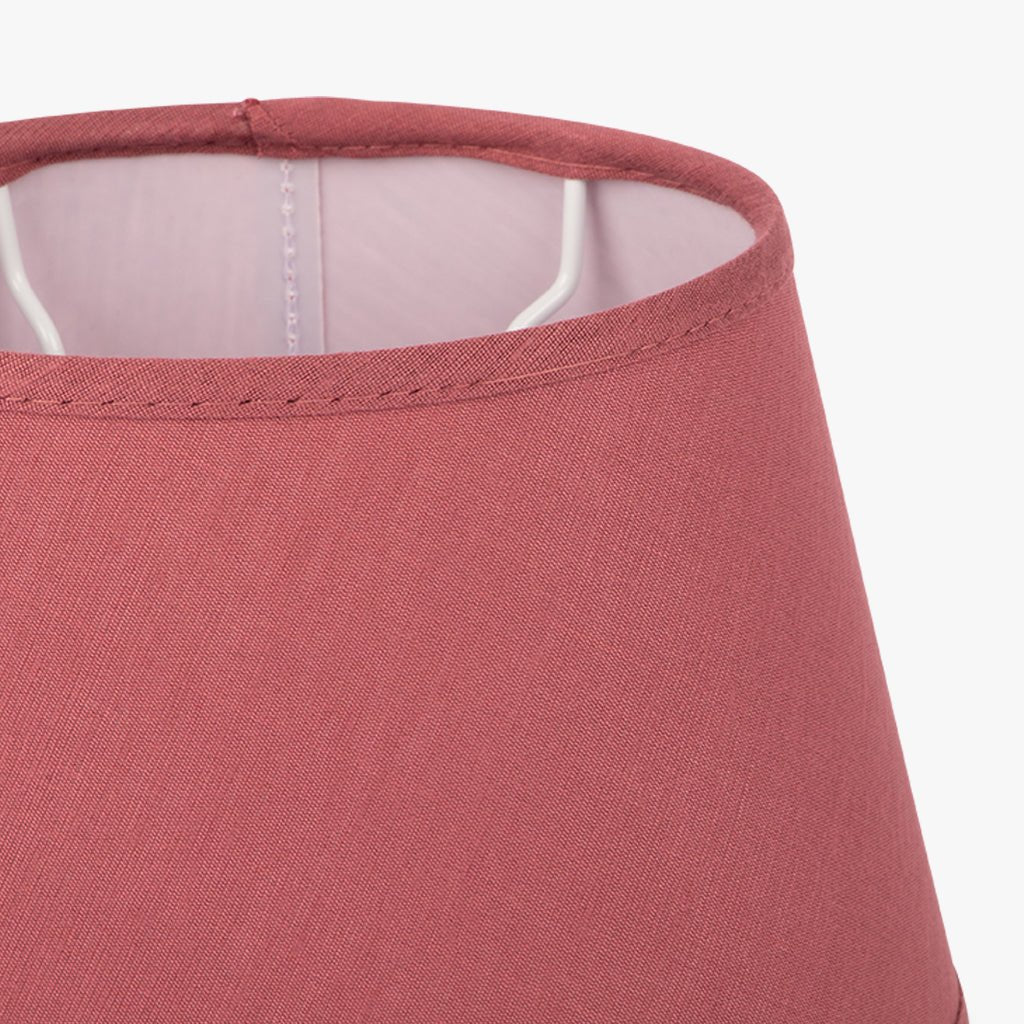 AbatJour Oval em Seda Vermelho D20,5cm