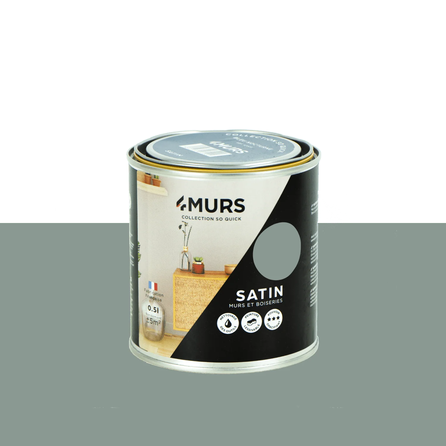 So Quick Peinture Peinture vert smoke Satiné 0,5 L