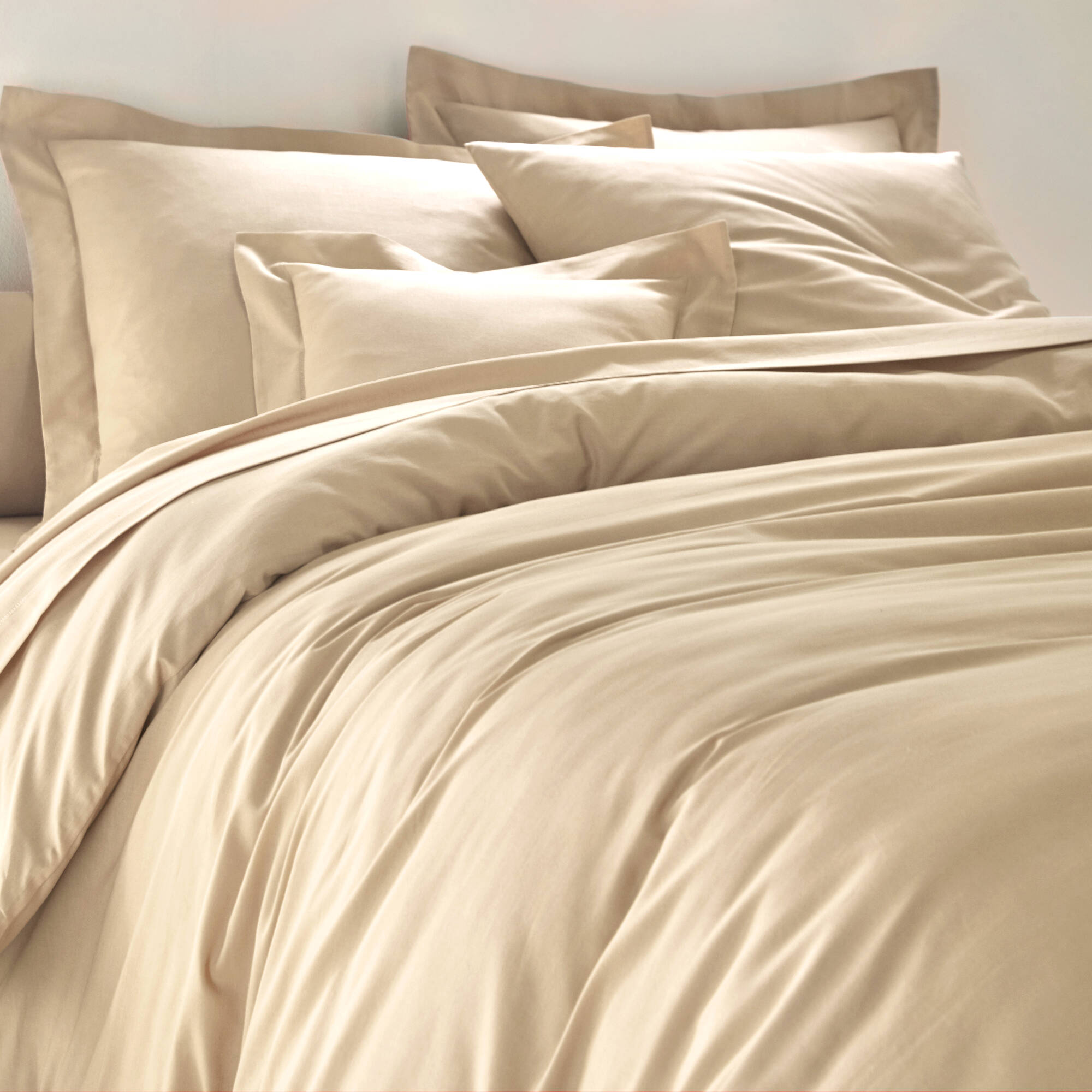 Linge de lit uni polyester-coton Colombine