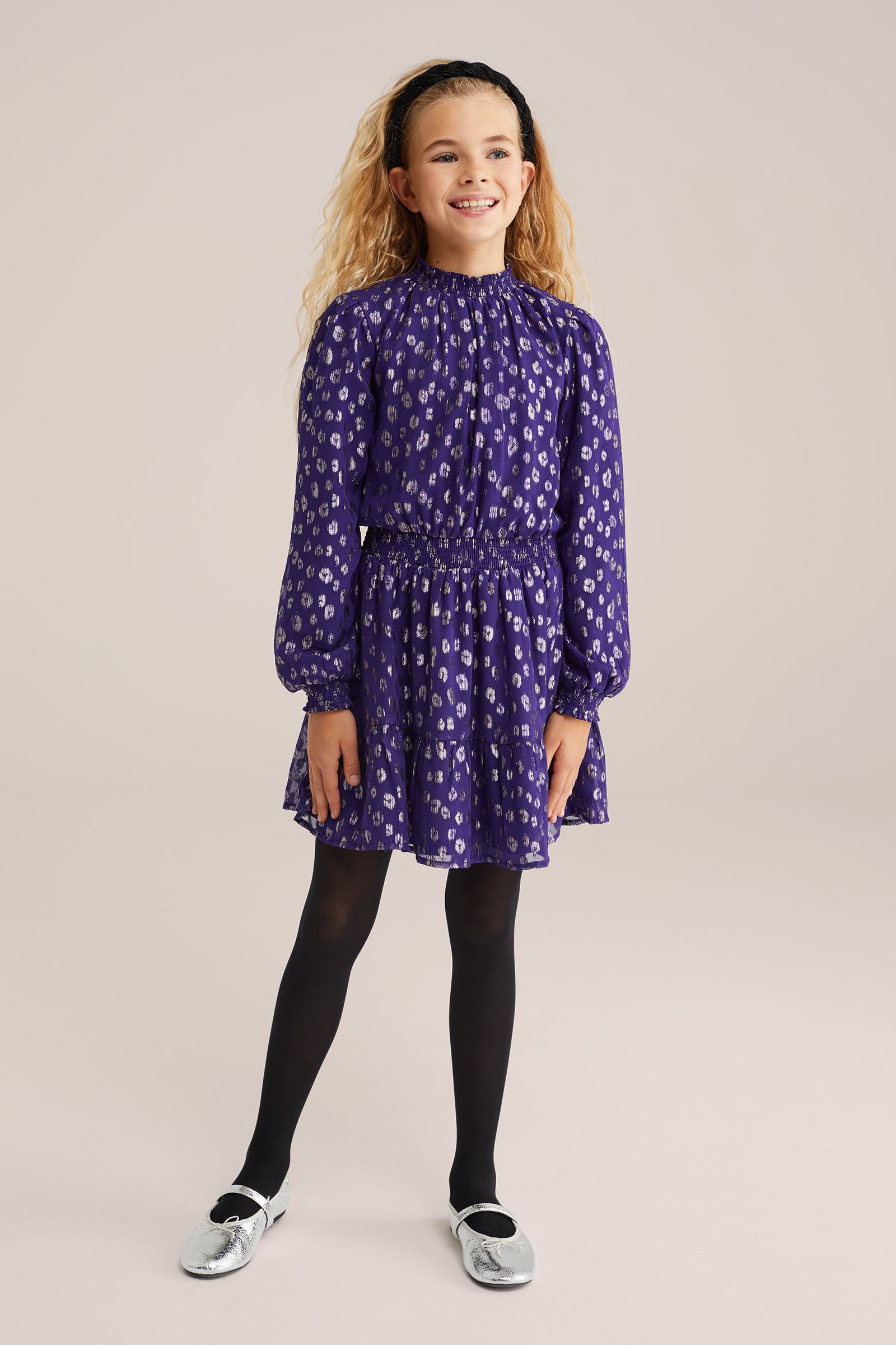 Meisjes jurk met glittergaren