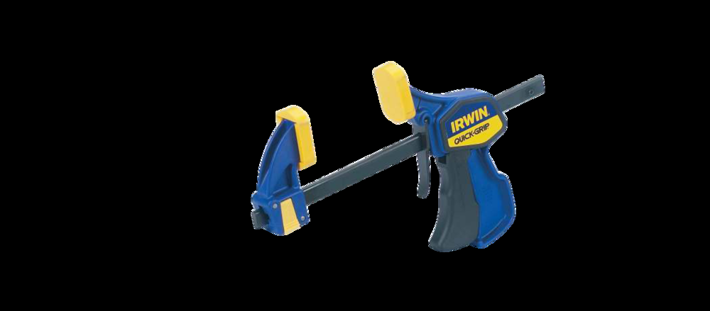Irwin 300-lb Quick-Grip Trigger Bar Clamp with 3.5-in Throat Depth, One Handed, Assorted Sizes