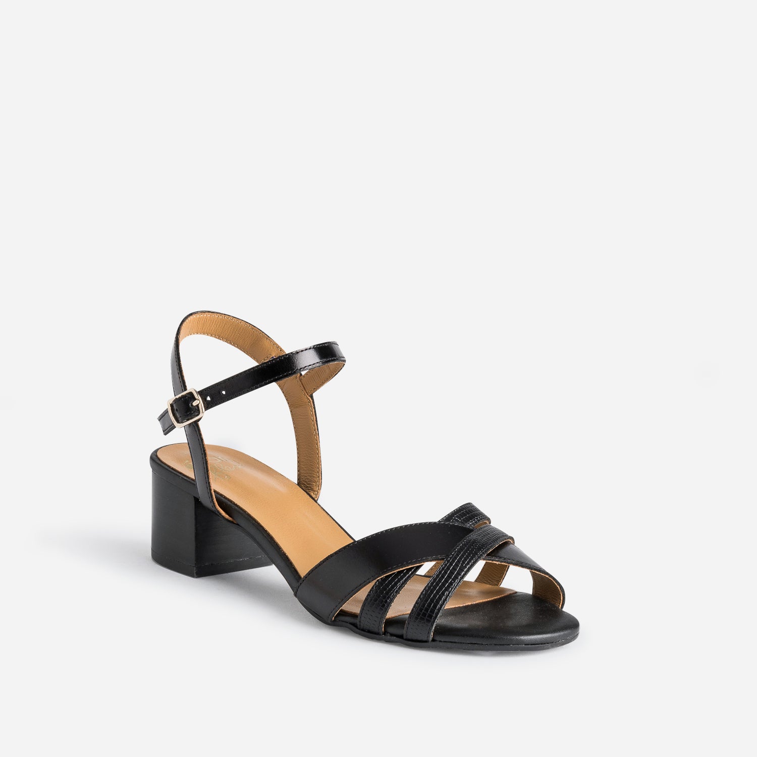 Sandale ERAM FLEX noire en cuir