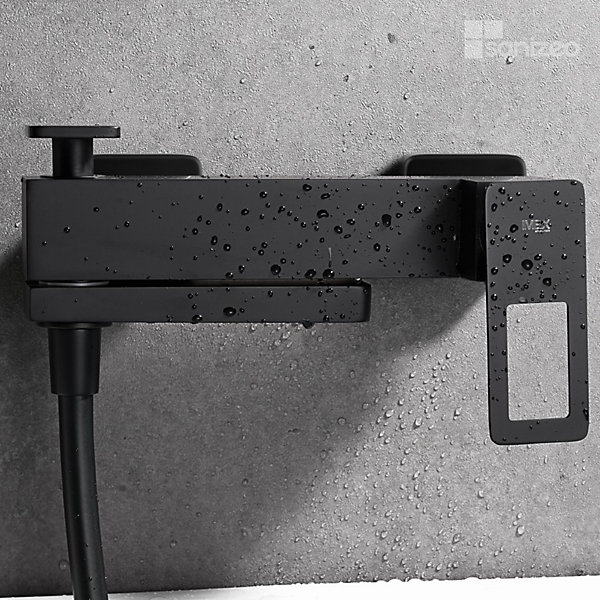 Mitigeur Bain/Douche Anti-Calcaire Noir Mat IMEX SUECIA BDC032-7NG