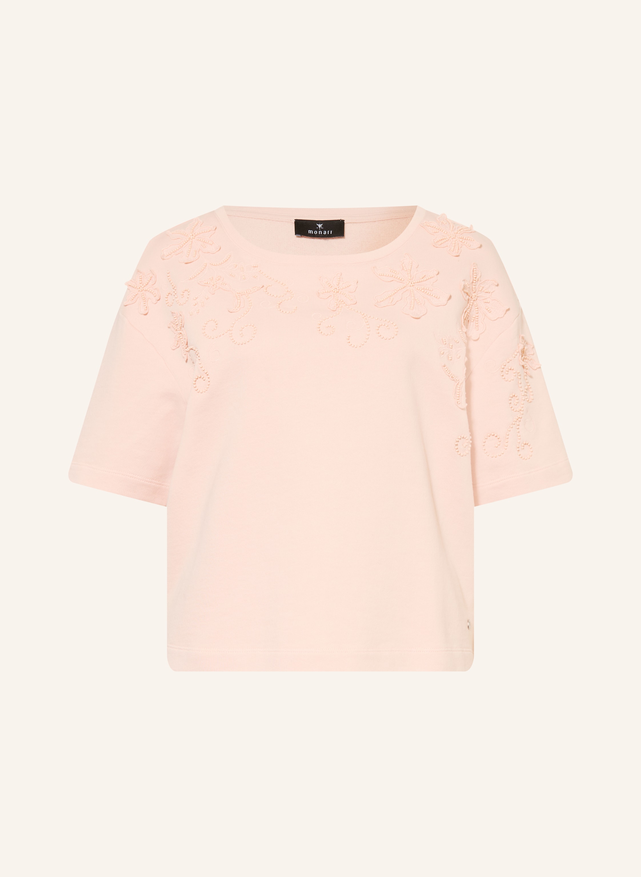 monari Sweatshirt mit Schmuckperlen