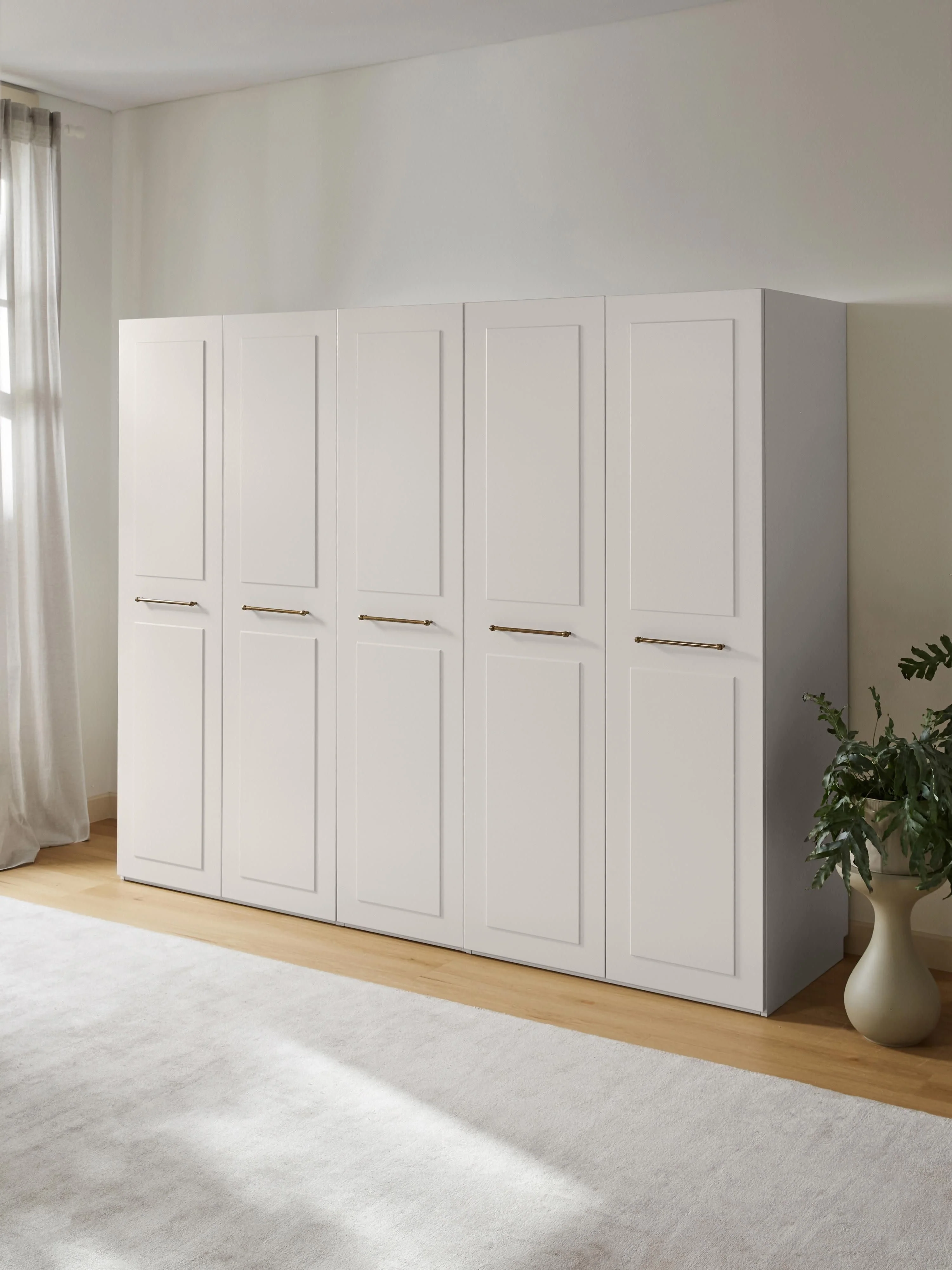 Modularer Drehtürenschrank Charlotte, 250 cm Breite, in verschiedenen Größen