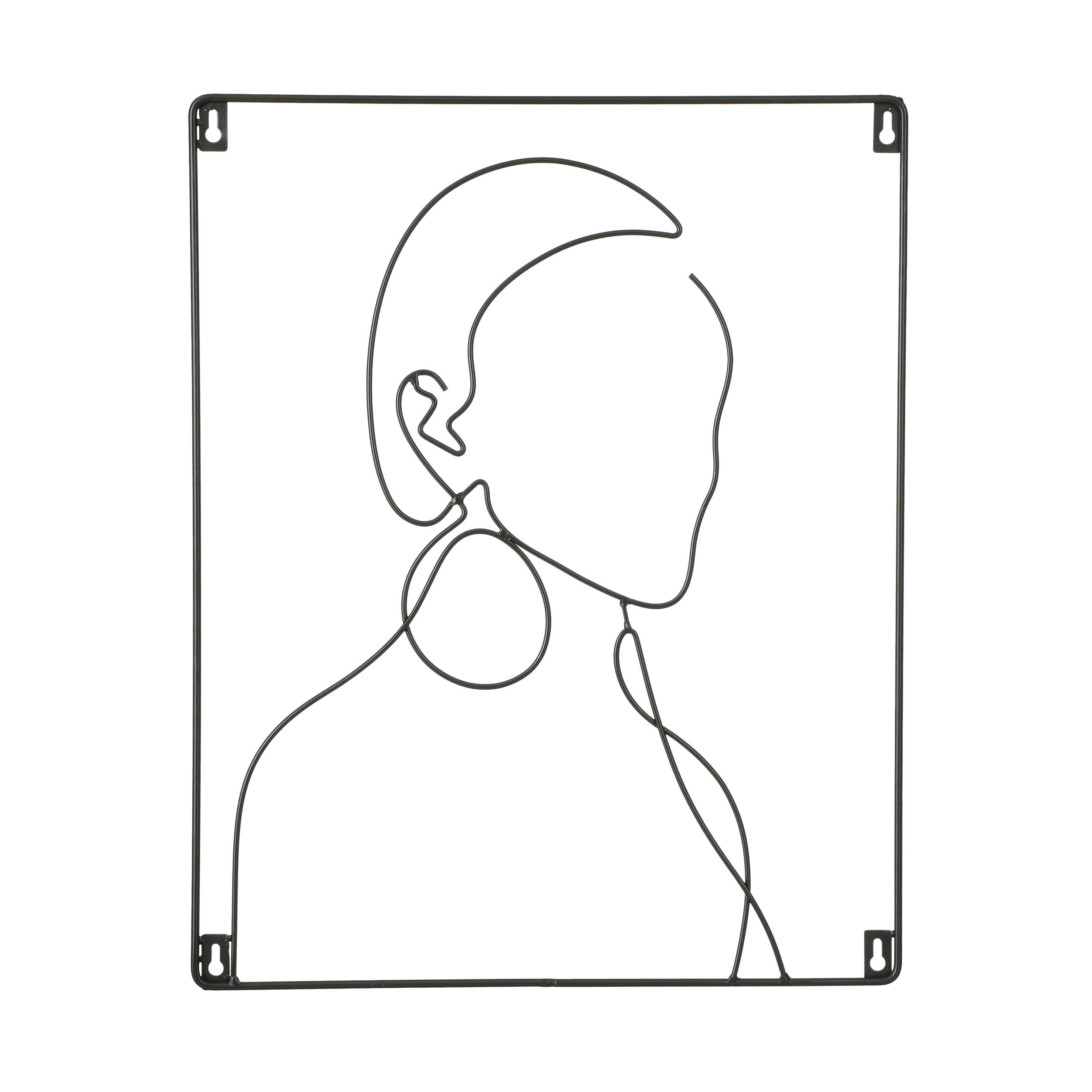 SHADE - Décoration murale en métal noir 40x50